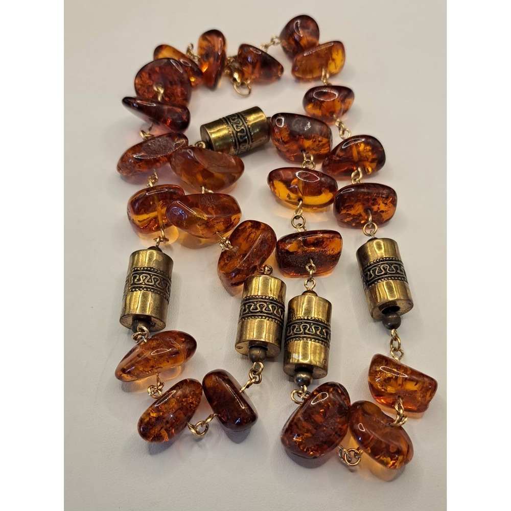 Vintage Natural Baltic Honey Cognac Amber Necklace 62.5 Grams - Picture 6 of 12